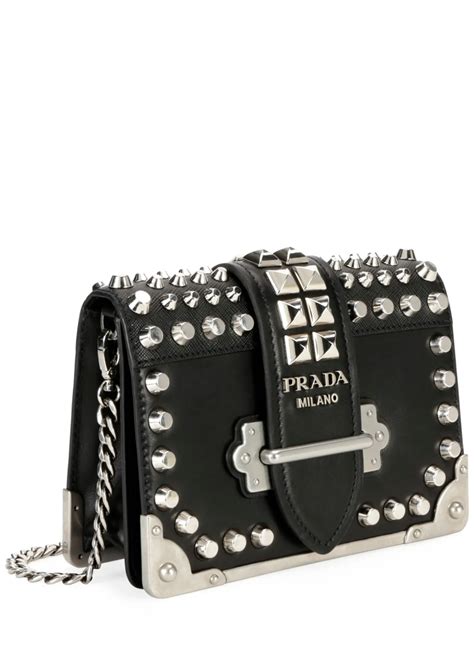 prada cahier bag silver hardware|prada cahier studded bag.